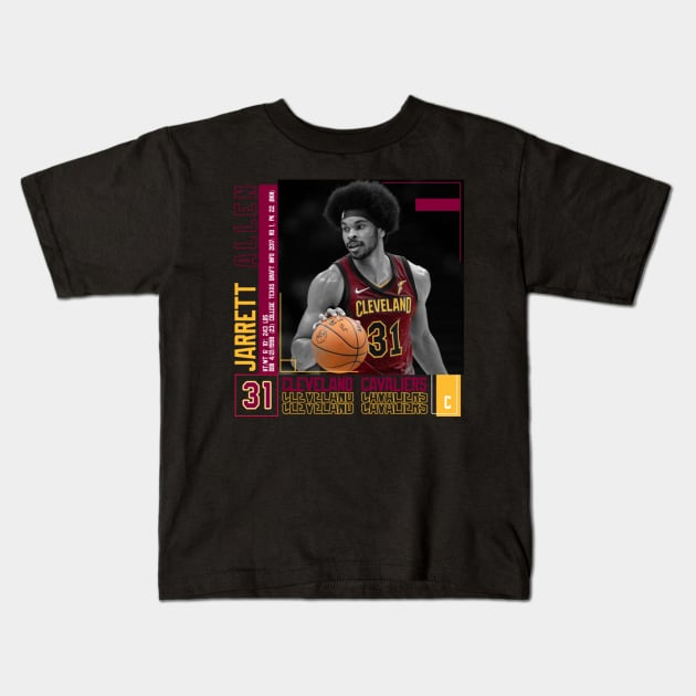 Jarrett Allen Paper Poster Kids T-Shirt by art.Hamdan